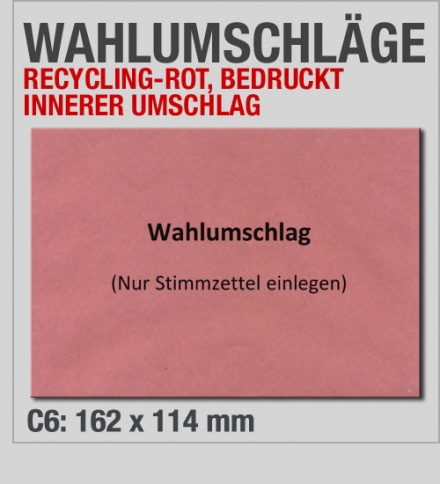 Motiv 4 - Innere Wahlumschlge, Rot, C6