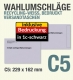 uere Wahlumschlge, Grau, C5, bedruckt, Versandtaschen